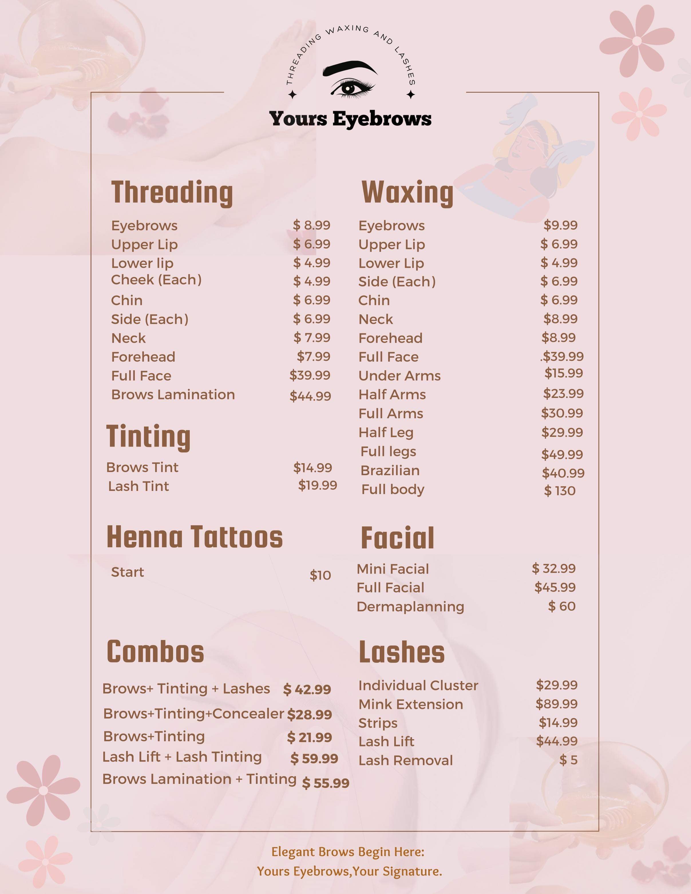 Your Eyebrows Services